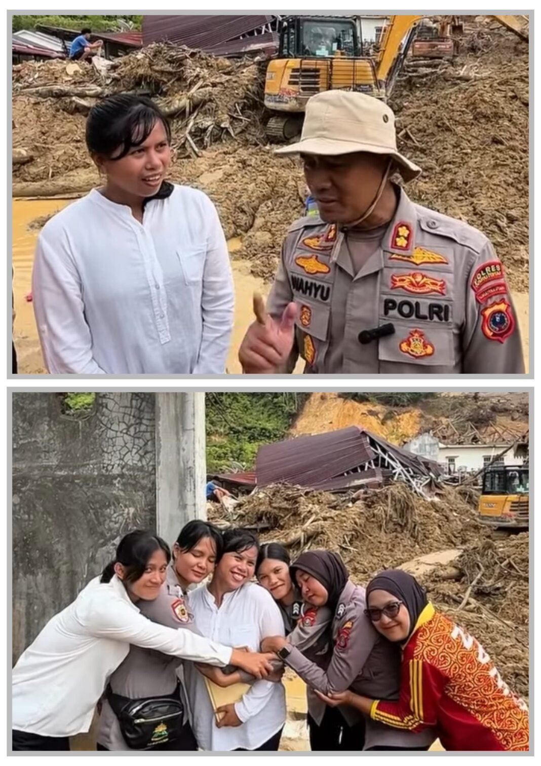 Polwan Tapteng Lupakan Evakuasi Harta Demi Selamatkan Tetangga dari Longsor Polwan Tapteng Lupakan Evakuasi Harta Demi Selamatkan Tetangga dari Longsor