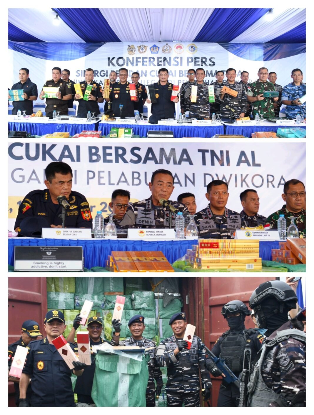 Tim Kodaeral XII, Bais TNI, Bea Dan Cukai Tangkap Ribuan Dus Rokok Ilegal Asal Kamboja Tim Kodaeral XII, Bais TNI, Bea Dan Cukai Tangkap Ribuan Dus Rokok Ilegal Asal Kamboja