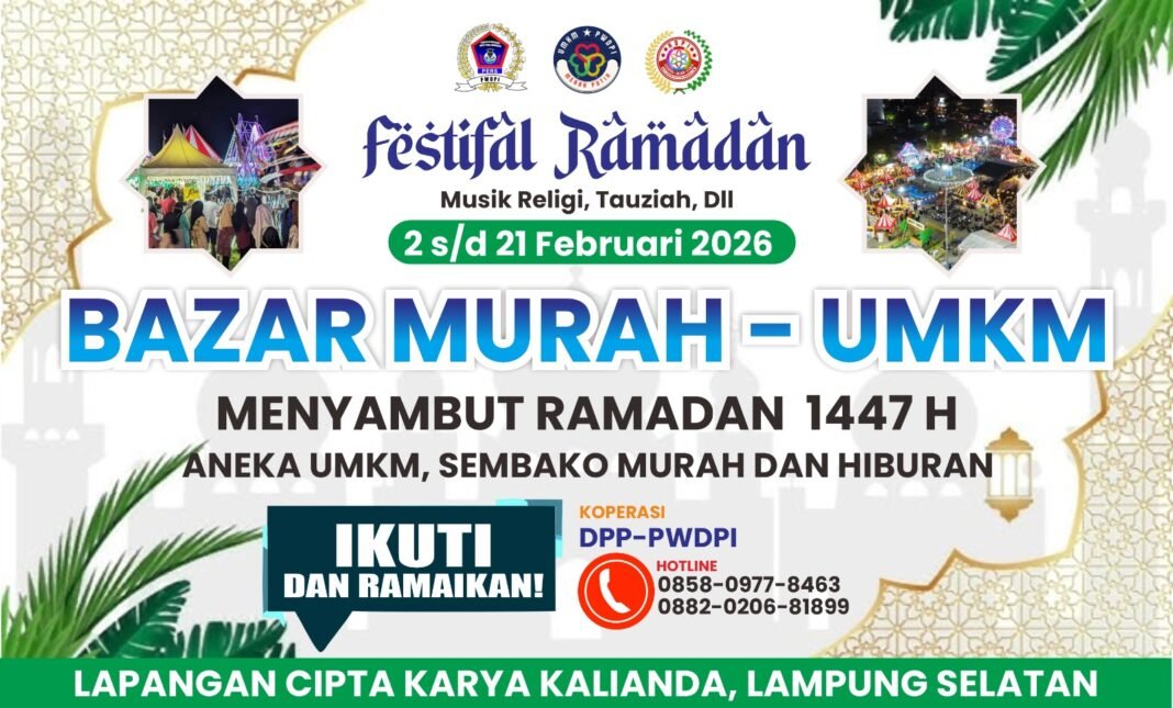 “DPP PWDPI Akan Gelar Bazar UMKM Merah Putih, Koperasi PWDPI, dan Pasar Malam Selama 20 Hari di Kalianda” “DPP PWDPI Akan Gelar Bazar UMKM Merah Putih, Koperasi PWDPI, dan Pasar Malam Selama 20 Hari di Kalianda”