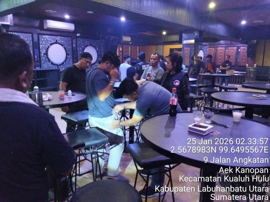 “Polsek Kualuh Hulu Polres Labuhanbatu Laksanakan Razia di Tempat Hiburan Malam Star High, Grand Hotel” “Polsek Kualuh Hulu Polres Labuhanbatu Laksanakan Razia di Tempat Hiburan Malam Star High, Grand Hotel”