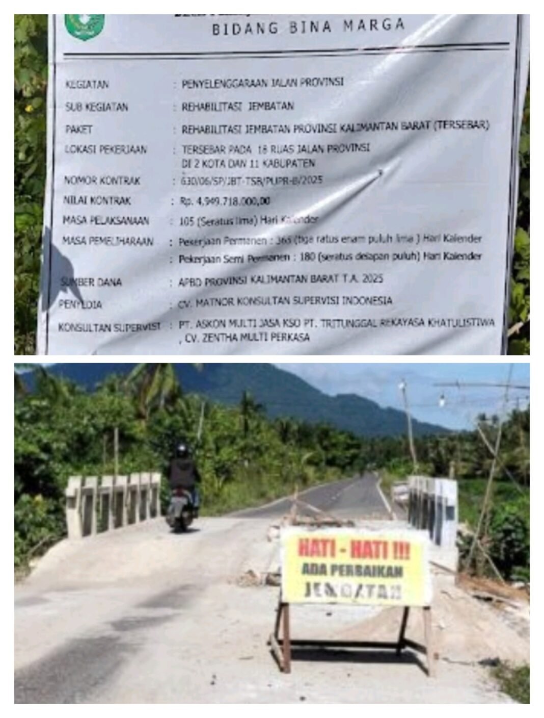 Kasi PUPR Propinsi : Setelah Rehab, Jembatan Lama Tidak Lagi Difungsikan Kasi PUPR Propinsi : Setelah Rehab, Jembatan Lama Tidak Lagi Difungsikan