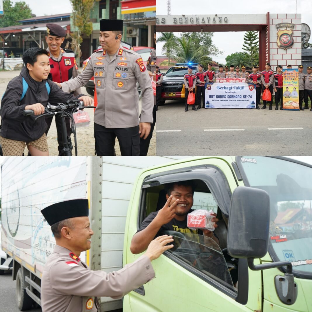Polres Bengkayang Bagikan Takjil kepada Masyarakat, Peringati HUT Ke-72 Korps Samapta Bhayangkara Polres Bengkayang Bagikan Takjil kepada Masyarakat, Peringati HUT Ke-72 Korps Samapta Bhayangkara