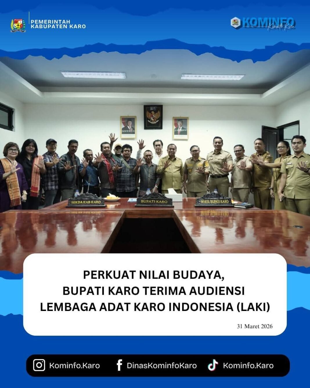 Perkuat Nilai Budaya, Bupati Karo Terima Audiensi Lembaga Adat Karo Indonesia (LAKI) Perkuat Nilai Budaya, Bupati Karo Terima Audiensi Lembaga Adat Karo Indonesia (LAKI)