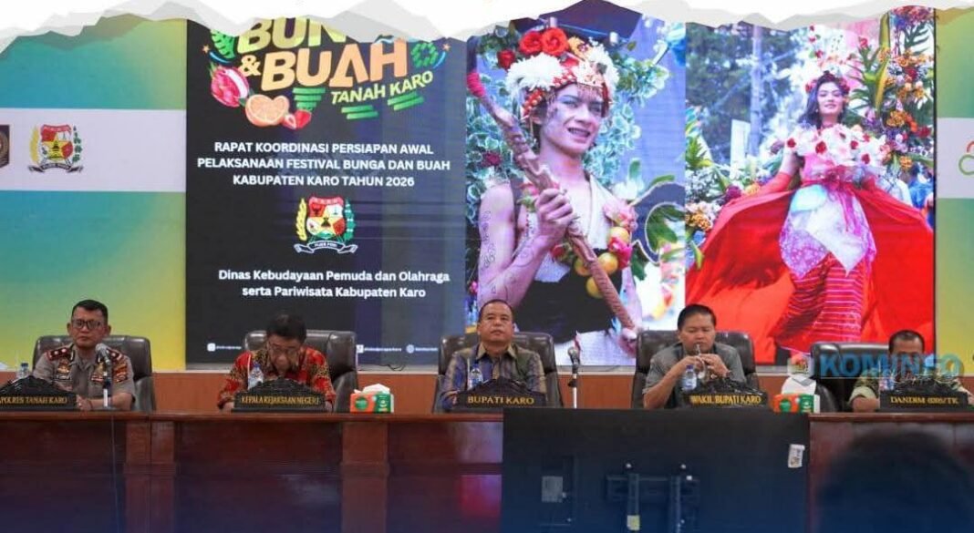 Rapat Koordinasi Awal Persiapan Festival Bunga dan Buah Tahun 2026, Bupati Karo : Wujudkan Festival Berkelas Rapat Koordinasi Awal Persiapan Festival Bunga dan Buah Tahun 2026, Bupati Karo : Wujudkan Festival Berkelas