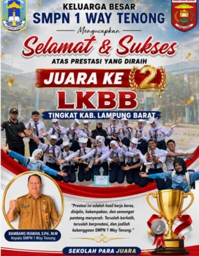 SMPN 1 Way Tenong Raih Juara II LKBB Tingkat Kabupaten Lampung Barat SMPN 1 Way Tenong Raih Juara II LKBB Tingkat Kabupaten Lampung Barat