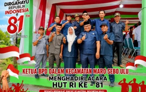 Anggota BPD se-Kecamatan Maro Sebo Ulu Hadiri Peringatan HUT RI Ke-81 Anggota BPD se-Kecamatan Maro Sebo Ulu Hadiri Peringatan HUT RI Ke-81