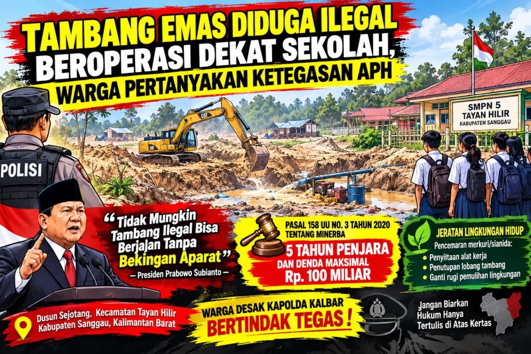 Tambang Emas Diduga Ilegal Beroperasi Dekat Sekolah, Warga Pertanyakan Ketegasan APH Tambang Emas Diduga Ilegal Beroperasi Dekat Sekolah, Warga Pertanyakan Ketegasan APH