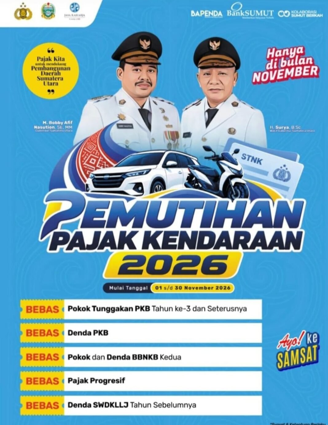 Pemprov Sumut Gencarkan Sosialisasi Pemutihan PKN, Berlaku Sepanjang November 2026 Pemprov Sumut Gencarkan Sosialisasi Pemutihan PKN, Berlaku Sepanjang November 2026
